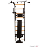 BenchK 723B Multifunctional Wall Bar with Wall Mounted Pull Up Bar