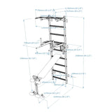 BenchK 723B Multifunctional Wall Bar with Wall Mounted Pull Up Bar