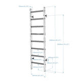 BenchK 200W Wall Bars - Stylish Steel Frame Gymnastic Ladder with 8 Solid Beech Rungs for Home Fitness