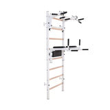 BenchK 232W Wall Bars – White | Elegant & Versatile Home Gym System with Pull-Up & Dip Bars