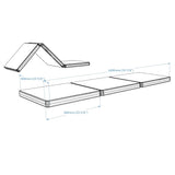 BenchK Folding Phthalate-Free Gymnastics Mat - Grey & Brown | Eco-Leather, Durable & Space-Saving