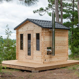 Dundalk Leisurecraft CT Georgian Cabin Outdoor 6 Person Steam Sauna with Changeroom CTC88CE