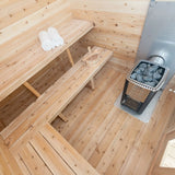 Dundalk Leisurecraft CT Georgian Cabin Outdoor 6 Person Steam Sauna with Changeroom CTC88CE