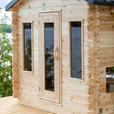 Dundalk Leisurecraft CT Georgian Cabin Outdoor 6 Person Steam Sauna with Changeroom CTC88CE