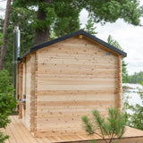 Dundalk Leisurecraft CT Georgian Cabin Outdoor 6 Person Steam Sauna with Changeroom CTC88CE