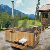 Dundalk Leisurecraft Starlight Outdoor Wood Burning Hot Tub CT372W