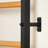 BenchK 722B & 722W Wall Bars with Fixed 6-Grip Pull-Up Bar and Adjustable Dip Station | Compact, Luxurious Workout Station for Home & Professional Use