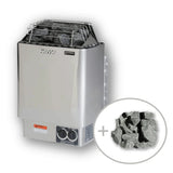 Harvia KIP 4.5KW Electric Sauna Heater Package with Built-In Controller and Stones KIP45B