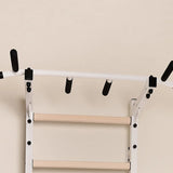 BenchK 221W+A204 Wall Bars with Fixed Steel 6-Grip Pull-Up Bar and Gymnastic Accessories