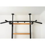 BenchK 523B & 523W Wall Bars with Fixed 6-Grip Pull-Up Bar, Dip Station, and Advanced Workout Bench | Floor-to-Ceiling or Wall Mount