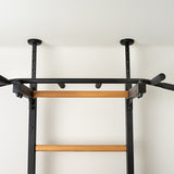 BenchK 521B & 521W Wall Bars with Fixed 6-Grip Pull-Up Bar | Floor-to-Ceiling or Wall Mount Options