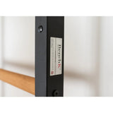 BenchK 231B Multifunctional Wall Bars with Convertible Steel 6-Grip Pull-Up Bar & Barbell Holder – Black