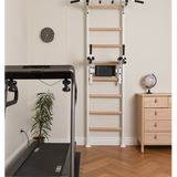 BenchK 522B & 522W Wall Bars with Fixed 6-Grip Pull-Up Bar and Adjustable Dip Bar | Floor-to-Ceiling or Wall Mount Options