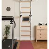 BenchK 522B & 522W Wall Bars with Fixed 6-Grip Pull-Up Bar and Adjustable Dip Bar | Floor-to-Ceiling or Wall Mount Options