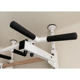 BenchK 523B & 523W Wall Bars with Fixed 6-Grip Pull-Up Bar, Dip Station, and Advanced Workout Bench | Floor-to-Ceiling or Wall Mount