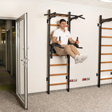 BenchK DB1B Dip Bar with Back Support – Black | Versatile Add-On for BenchK Wall Bars