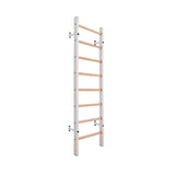 BenchK 200W Wall Bars - Stylish Steel Frame Gymnastic Ladder with 8 Solid Beech Rungs for Home Fitness