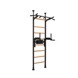 BenchK 522B & 522W Wall Bars with Fixed 6-Grip Pull-Up Bar and Adjustable Dip Bar | Floor-to-Ceiling or Wall Mount Options