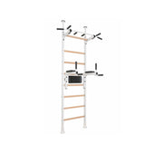 BenchK 522B & 522W Wall Bars with Fixed 6-Grip Pull-Up Bar and Adjustable Dip Bar | Floor-to-Ceiling or Wall Mount Options