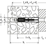 Fischer Expansion Plugs with Screws and Covers for BenchK Wall Bars | BenchK PS8 & PS12